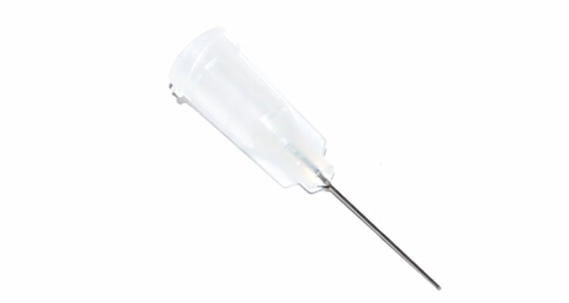 Przyklejone igły dozujące z kaniulą ze stali nierdzewnej 25,4 mm przezroczyste 27G 1 szt