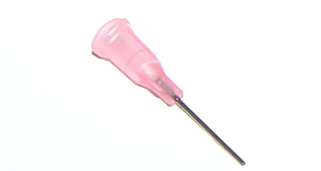 Przyklejone igły dozujące z kaniulą ze stali nierdzewnej 25,4 mm różowe 20G 1szt