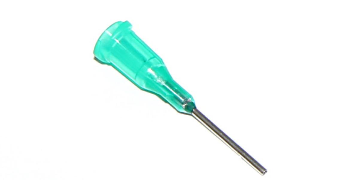 Przyklejone igły dozujące z kaniulą ze stali nierdzewnej 25,4 mm zielone 18G 1szt