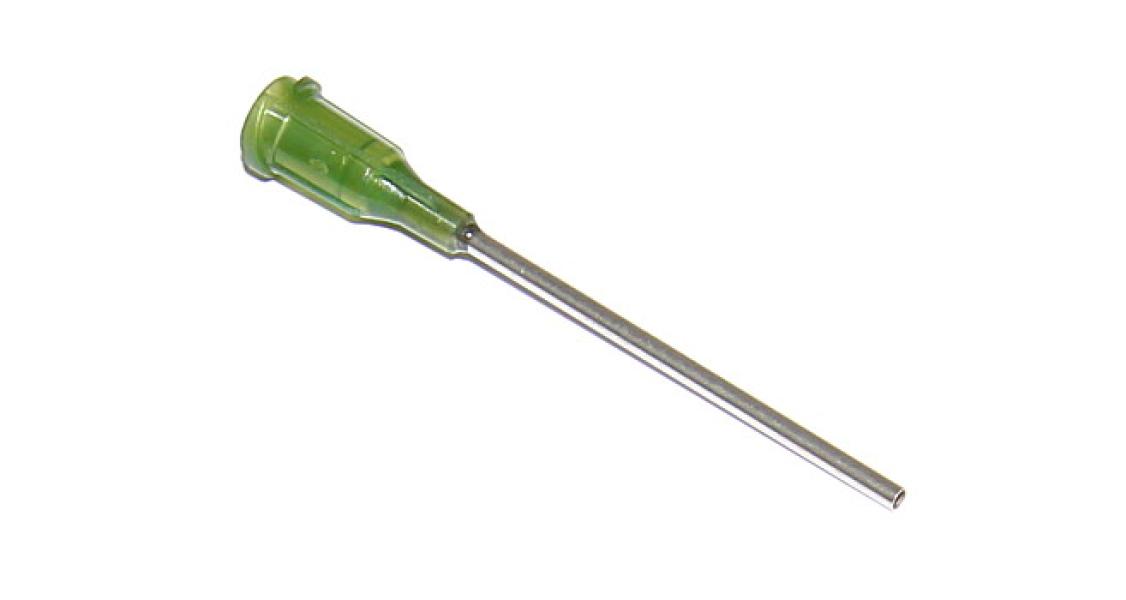 Przyklejane igły dozujące z kaniulą ze stali nierdzewnej 38,1mm oliwka 14G 1szt