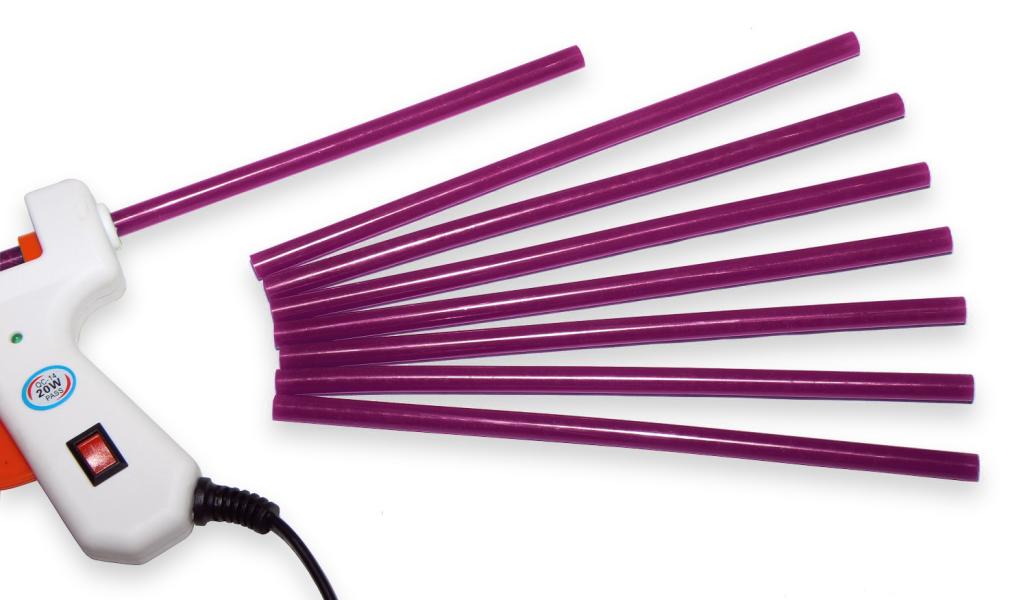 Sztyft do pistoletu do topienia w kolorze fioletowym o średnicy 7,5 mm 110 sztuk (1 kg)