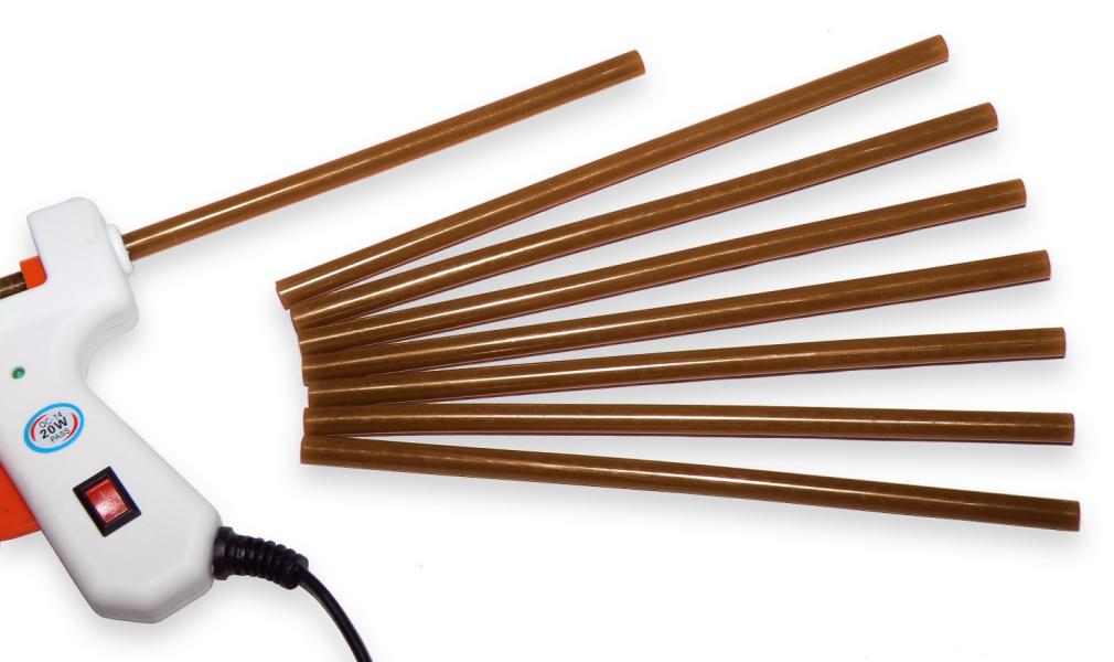 Pręt do pistoletu do topienia brązowy średnica 7,5 mm 110szt (1kg)