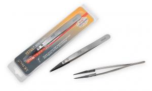 Antystatyczna pęseta ze stali nierdzewnej VETUS ESD-259 z końcówką z PPS