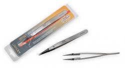 Antystatyczna pęseta ze stali nierdzewnej VETUS ESD-259A z końcówką z PPS