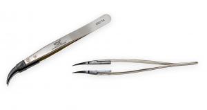 Antystatyczna pęseta ze stali nierdzewnej VETUS ESD-7A z końcówką z PPS