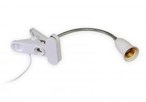 Lampa z klipsem i szyjką o długości 20 cm, bez klosza