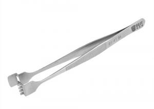 Pęseta ze stali nierdzewnej z zębami do płyt BEST BST-91-4T