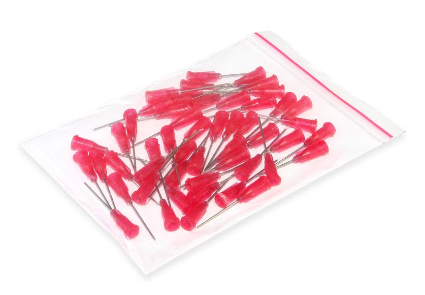 Igły dozujące ze stali nierdzewnej z włożoną rurką teflonową 25,4 mm 27G 50 sztuk