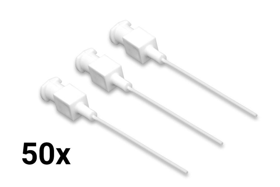 Igły dozujące z elastyczną kaniulą polipropylenową białe 19G 38,1mm 50szt