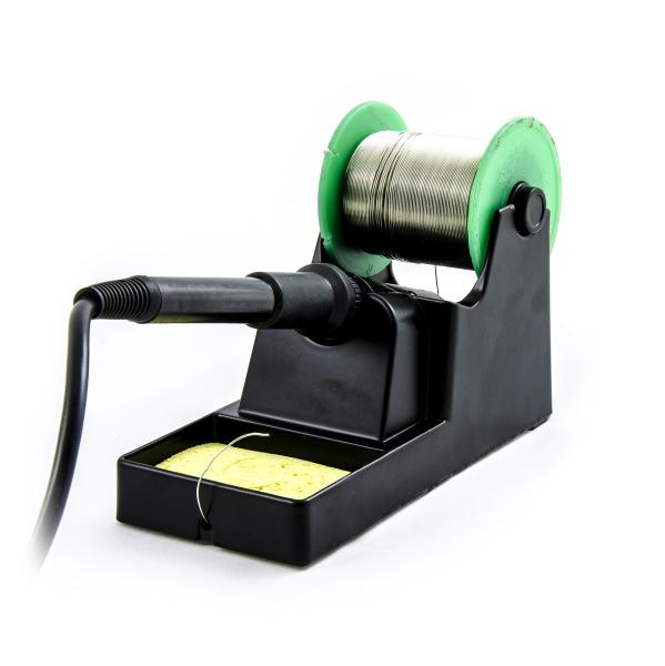 Stojak do mikrolutowania z uchwytem na cynę i gąbką do czyszczenia