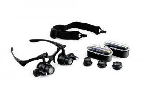 Okulary inspekcyjne ze szkłem powiększającym i podświetleniem LED 10 - 25x