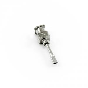 Płaska igła dozująca ze stali nierdzewnej 15G 0,5"