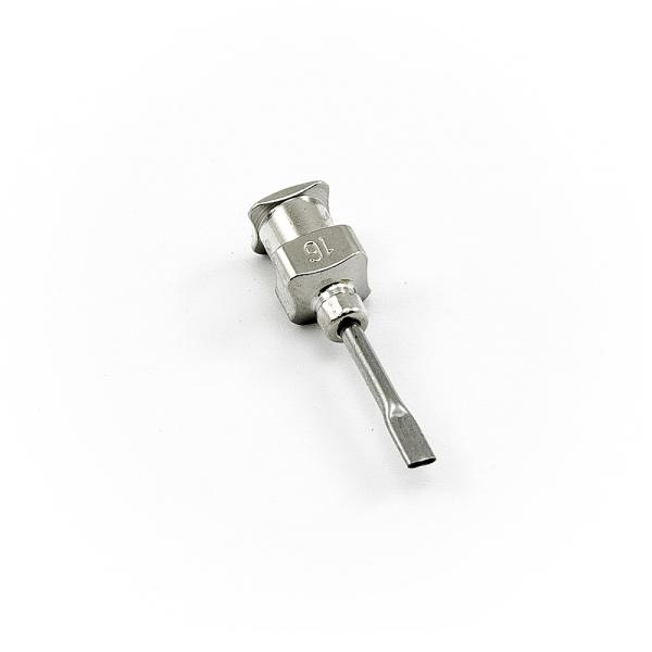 Płaska igła dozująca ze stali nierdzewnej 16G 0,5"