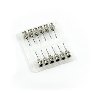 Płaskie igły dozujące ze stali nierdzewnej 20G 0,5" zestaw 12 szt