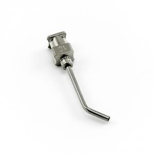 Igła dozująca ze stali nierdzewnej zakrzywiona pod kątem 45° 16G 1"