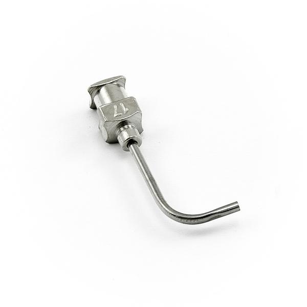 Igła dozująca ze stali nierdzewnej 90° prostokątna 17G 1"