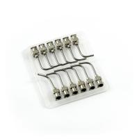 Prostokątne igły dozujące 90° ze stali nierdzewnej 16G 1\" zestaw 12 szt