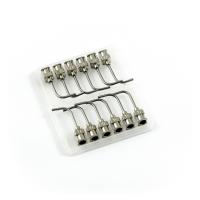 Prostokątne igły dozujące 90° ze stali nierdzewnej 17G 1\" zestaw 12 szt