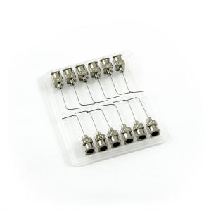 Prostokątne igły dozujące 90° ze stali nierdzewnej 26G 1" zestaw 12 szt