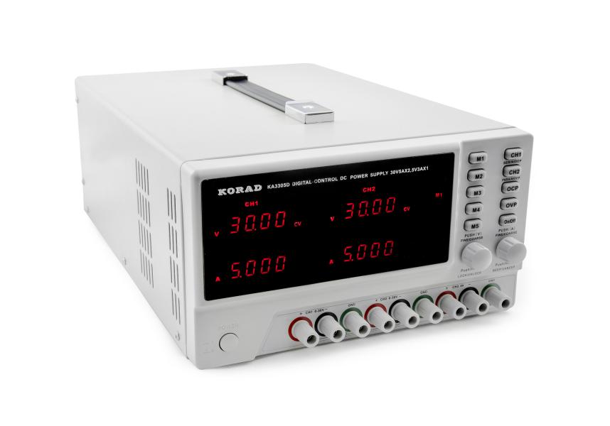 Cyfrowy zasilacz laboratoryjny Korad KA3305D trzykanałowy 2x 30V 5A +5V 3A