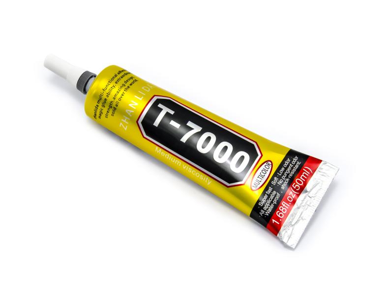 Klej silikonowy T-7000 do napraw elektroniki, czarny (50 ml)