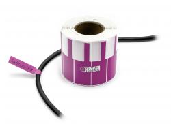 Etykiety samoprzylepne do oznaczania kabli i przewodów 1000 szt. fioletowe