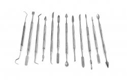 Zestaw łomów, skrobaków i dłut ze stali nierdzewnej do pracy z elektroniką 12 szt