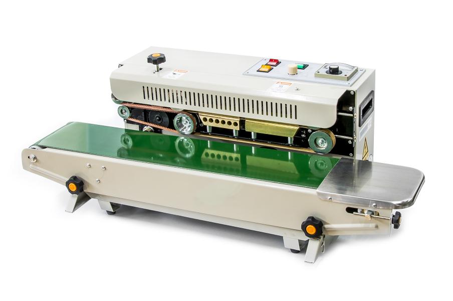 Ciągła zgrzewarka worków i folii z nadrukiem i przenośnikiem FR-900