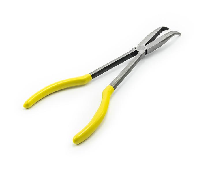 Szczypce płaskie zakrzywione z długim uchwytem 275 mm