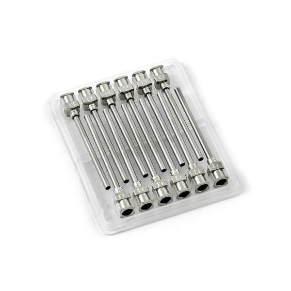 Zestaw 12 sztuk igieł dozujących ze stali nierdzewnej 13G 1,5"