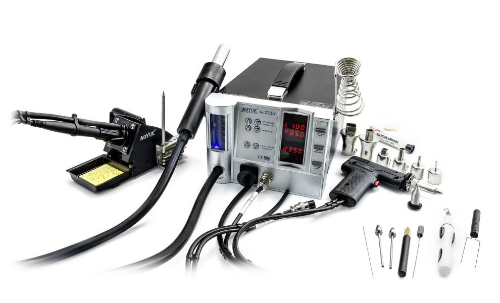 Kombinowana stacja lutownicza 2702A+ z odciągaczem cyny