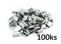 Galwanizowane zapinki metalowe do spinania taśm PP i PET do 16mm 100szt