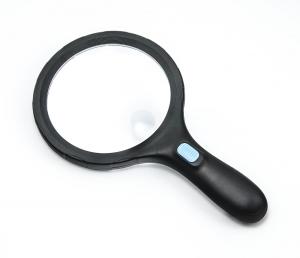 Duża lupa z podwójnym podświetleniem, powiększenie 1,8x/5x, 12 diod LED, średnica 130 mm