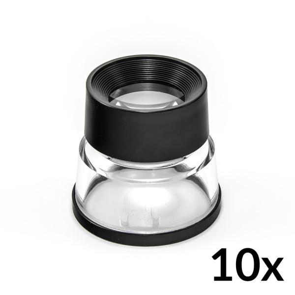 Wysokiej jakości lupa serwisowa dla elektroników i mechaników z 10-krotnym powiększeniem.