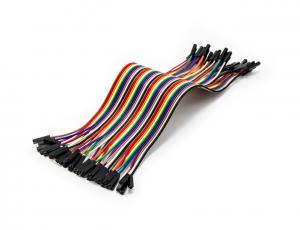 Zestaw przewodów połączeniowych ze złączami pinowymi żeński - żeński 40szt