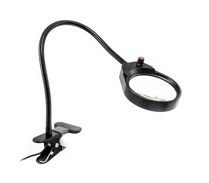 Lampa USB LED z lupą, elastycznym ramieniem i klipsem PDOK PD-5S 8D 3x zoom