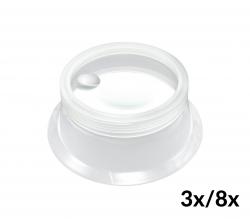 Duża szklana lupa do czytania i obsługi, powiększenie 3x i 8x, ze stojakiem