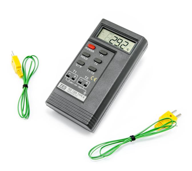 Dwukanałowy termometr termoparowy TES 1320