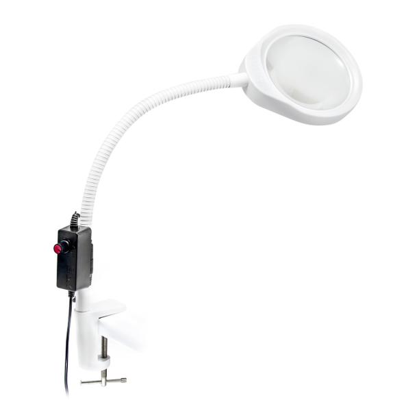 Elastyczna lampa serwisowa LED z lupą PDOK PD-032A 8 dioptrii 3x zoom biała