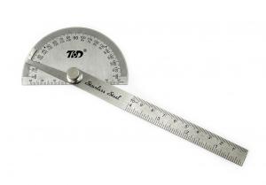 Stalowy kątomierz warsztatowy 0-180°