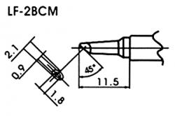 Bezołowiowy grot lutowniczy LF-2BCM mini wave