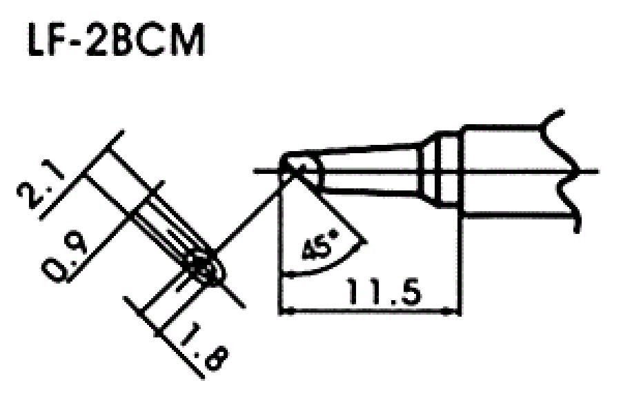Bezołowiowy grot lutowniczy LF-2BCM mini wave