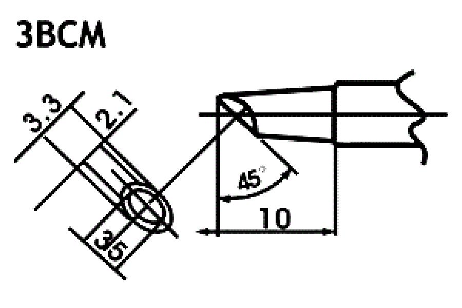 Bezołowiowy grot lutowniczy LF-3BCM mini wave