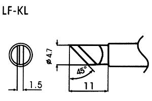 Bezołowiowy grot lutowniczy LF-KL