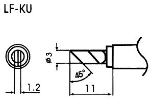Bezołowiowy grot lutowniczy LF-KU