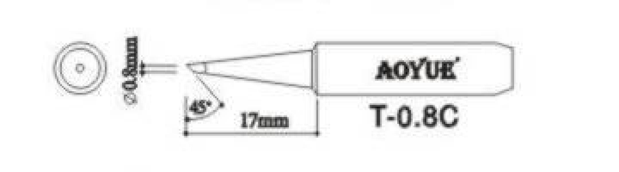 Grot do klasycznych lutownic T-0.8C