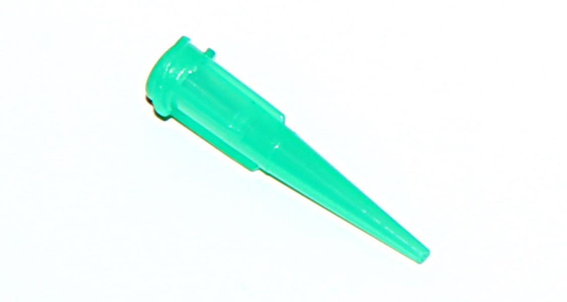 Stożkowe plastikowe igły dozujące zielone 18G 1szt