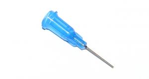 Przyklejone igły dozujące z kaniulą ze stali nierdzewnej 12,7mm niebieskie 22G 1szt