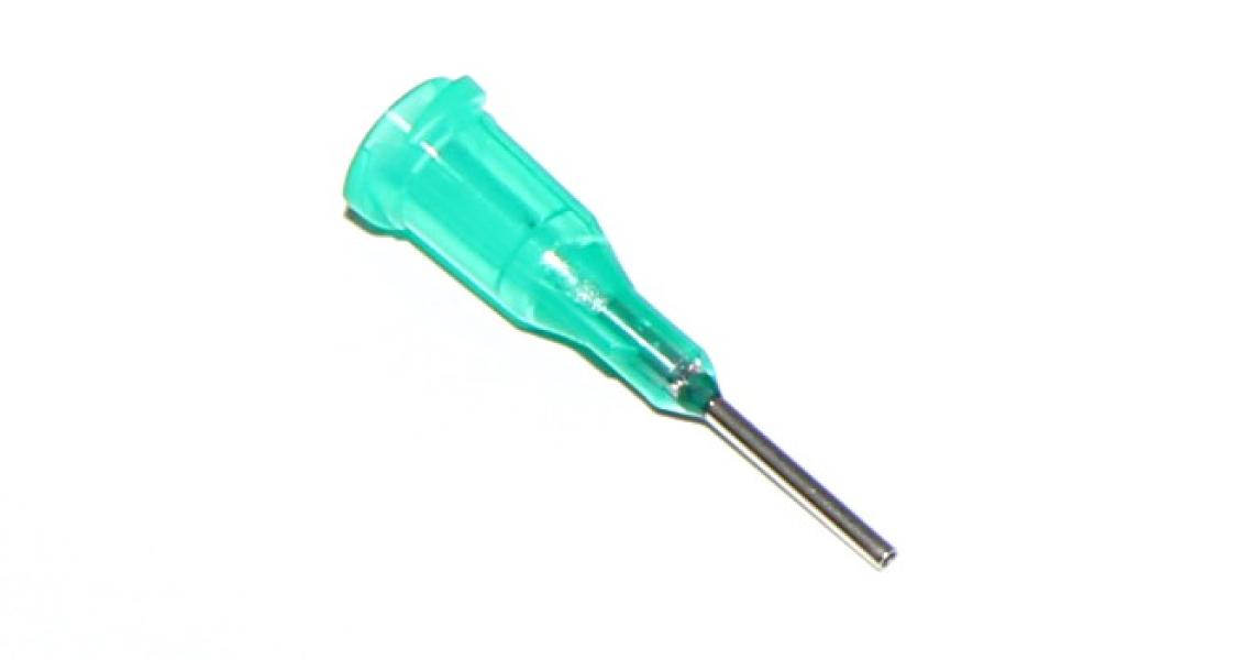 Przyklejone igły dozujące z kaniulą ze stali nierdzewnej 12,7mm zielone 18G 1szt