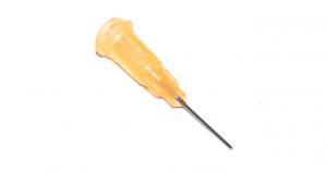 Przyklejone igły dozujące z kaniulą ze stali nierdzewnej 12,7 mm pomarańczowe 23G 1szt